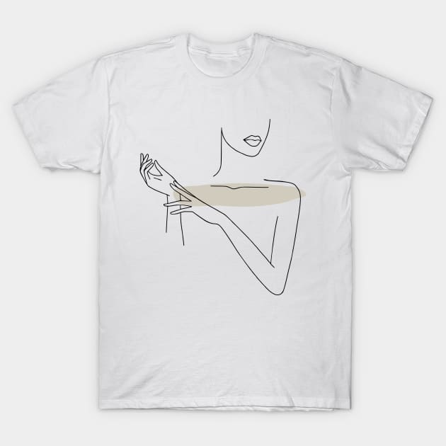 Women line art T-Shirt by NJORDUR